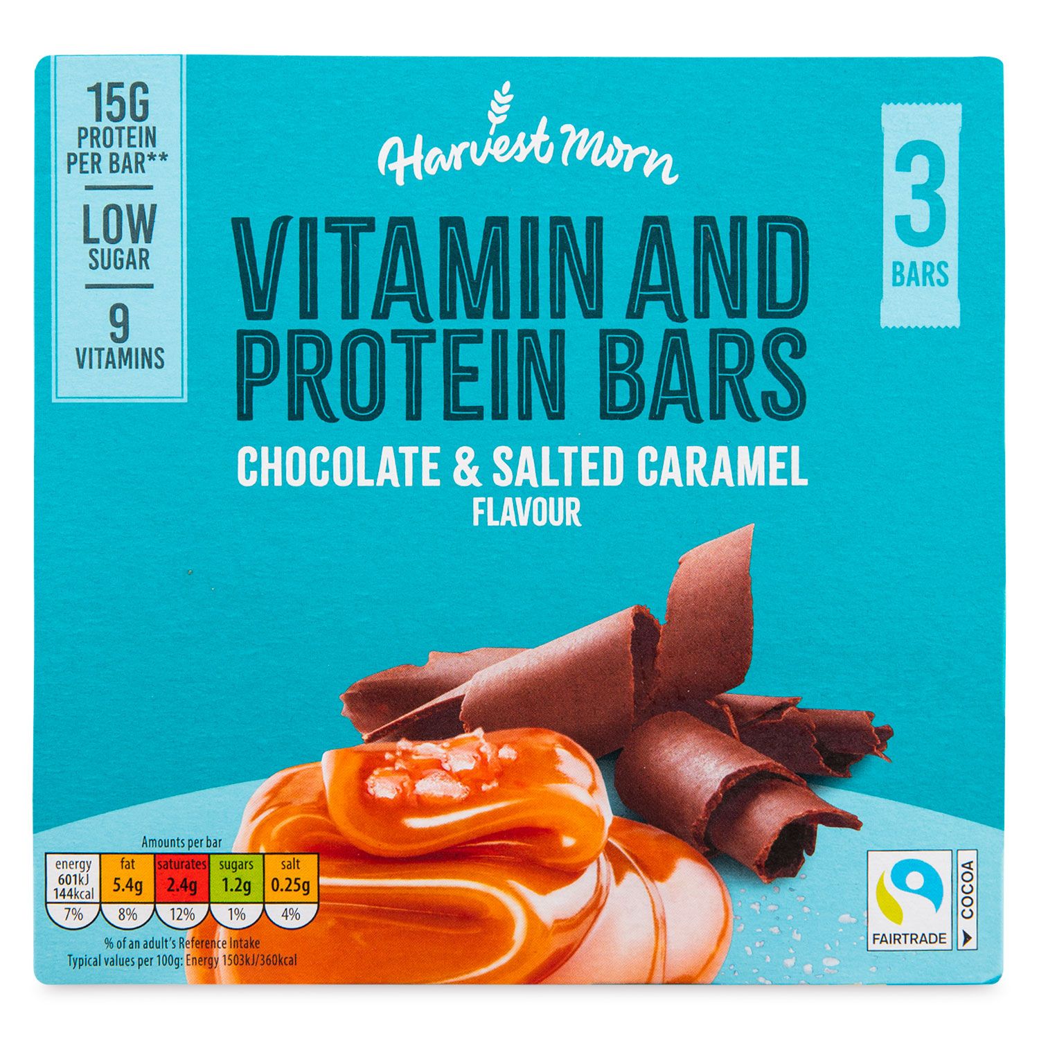 Harvest Morn Chocolate Salted Caramel Flavour Vitamin & Protein Bar