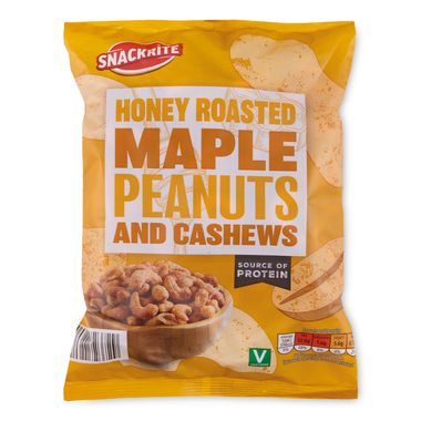 Snackrite Honey Roasted Maple Peanuts & Cashews 400g