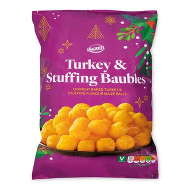 Snackrite Turkey & Stuffing Baubles 150g