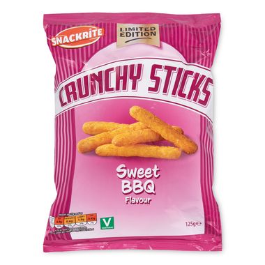 Snackrite Sweet BBQ Flavour Crunchy Sticks 125g