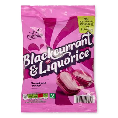 Dominion Blackcurrant & Liquorice Sweets 200g