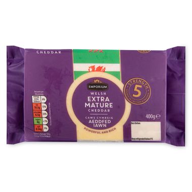 Emporium Welsh Extra Mature Cheddar Cheese 400g