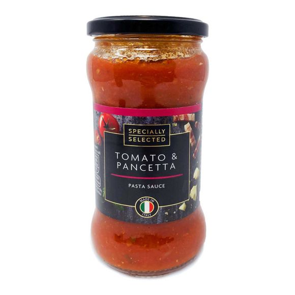 Specially Selected Full & Smoky Cherry Tomato & Pancetta Pasta Sauce 340g |  ALDI