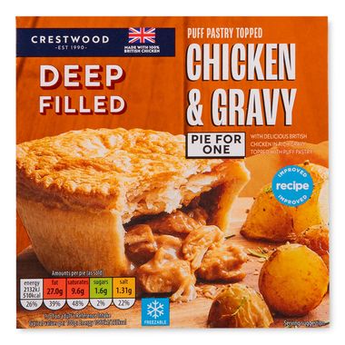 Crestwood Puff Pastry Topped Chicken & Gravy Pie 200g