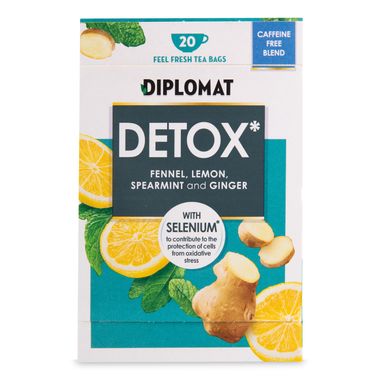 Diplomat Green Tea & Peppermint Herbal Tea 40g