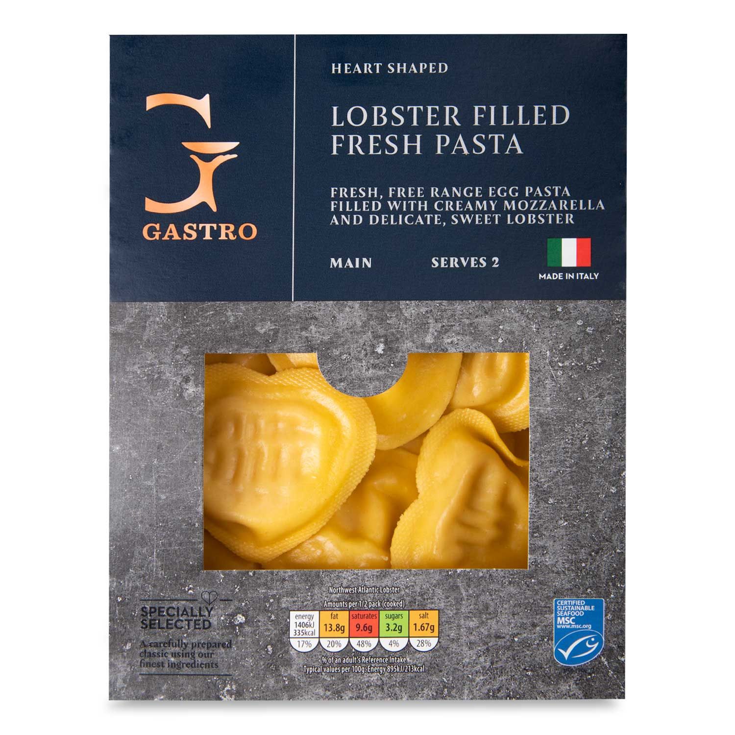 Specially Selected Heart Shaped Lobster Filled Fresh Pasta 250g | ALDI