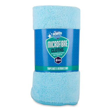 Powerforce Microfibre Cloths 4 Pack