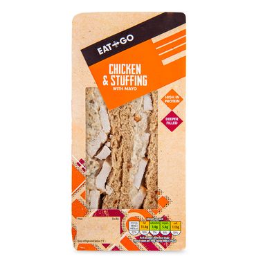 Eat & Go Chicken & Stuffing Sandwich 209g