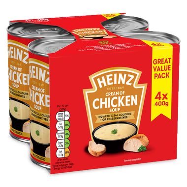 Heinz Cream Of Chicken Soup 4 X 400g