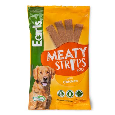 Earls Meaty Strips With Chicken 200g/20 Pack