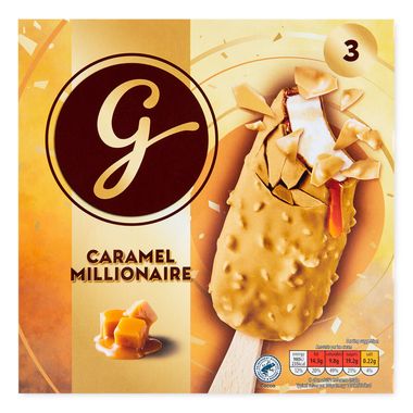 Gianni's Caramel Millionaire Ice Creams 3x85ml