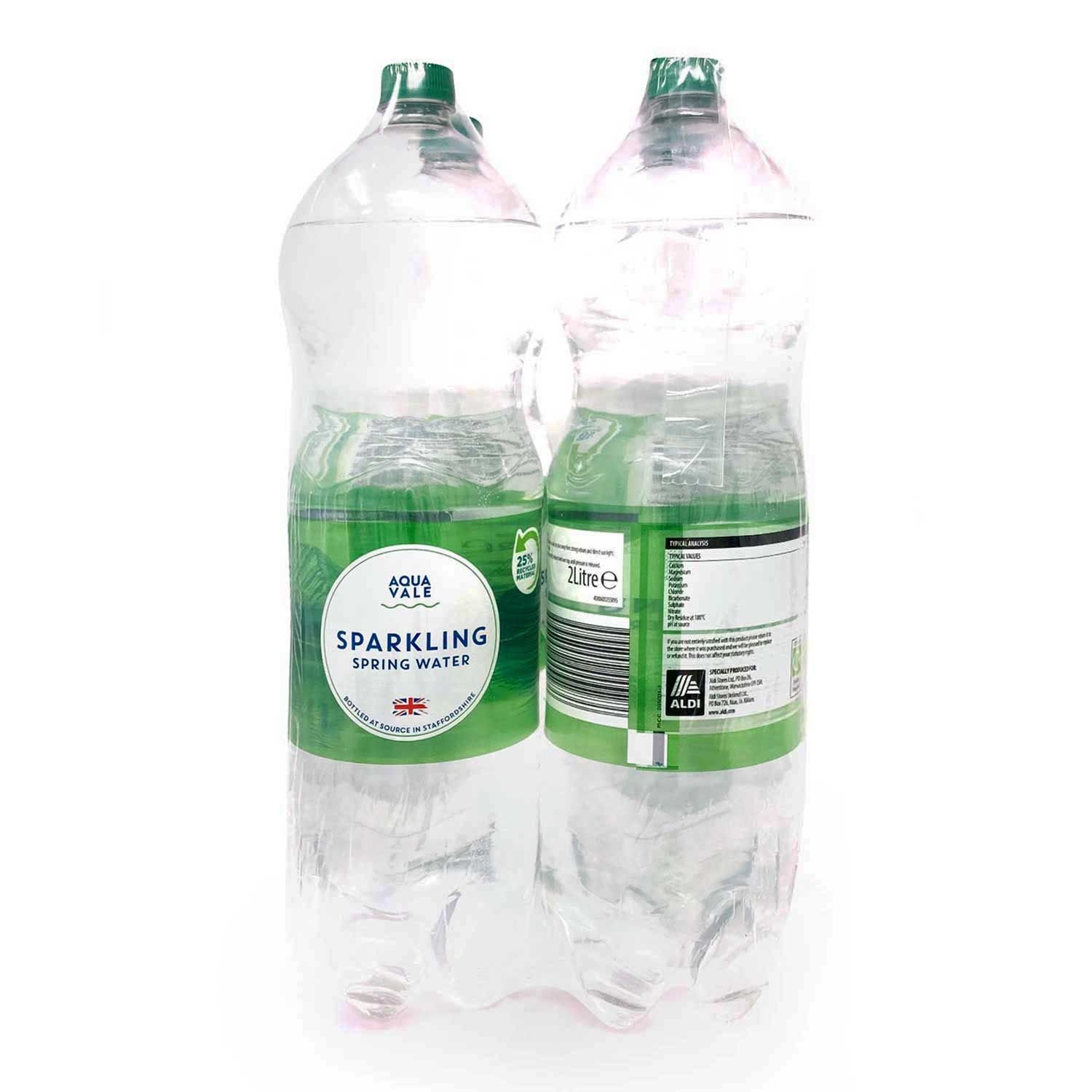 Aqua Vale Sparkling Spring Water 4x2l ALDI