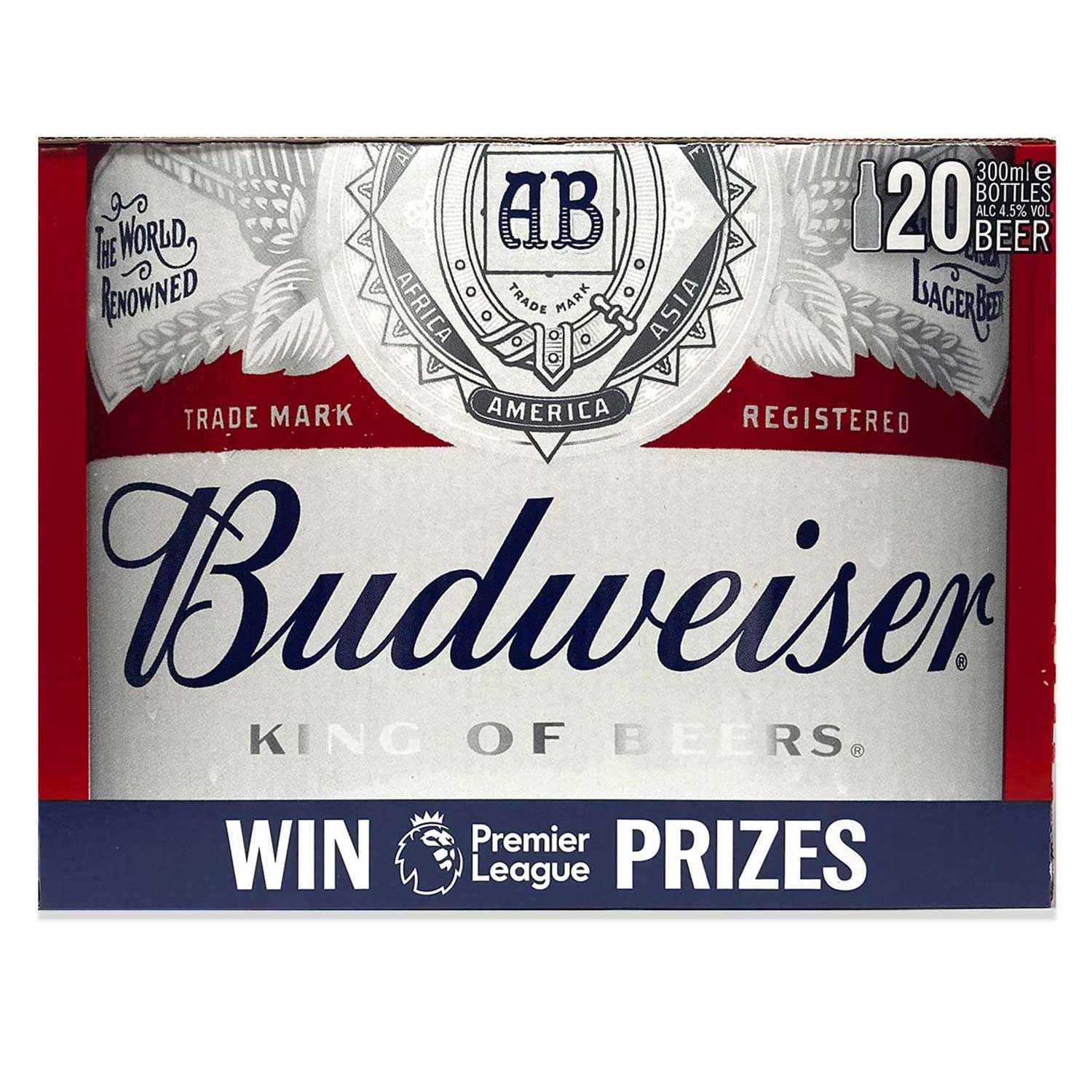 Budweiser Lager Beer Bottles - Premier League Edition 20 X 300ml | ALDI