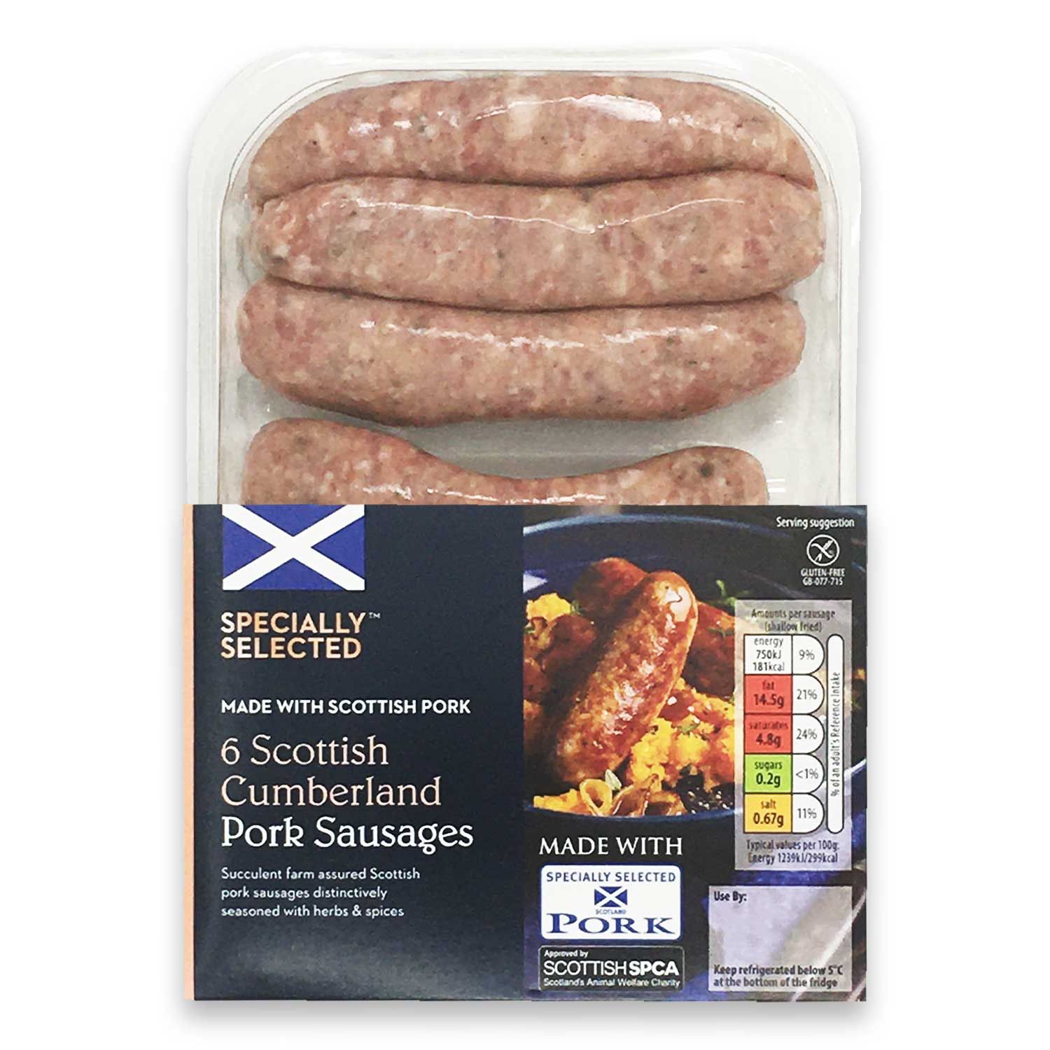 Specially Selected 6 Cumberland Sausages 400g | ALDI