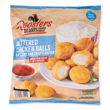 Roosters Battered Chicken Balls In A Light & Crispy Batter 380g