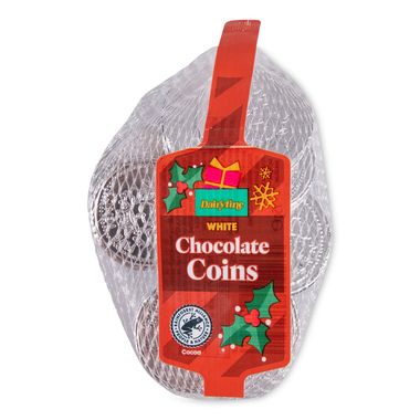 Dairyfine White Chocolate Coins 75g