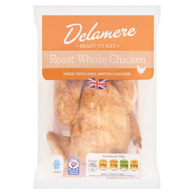 Delamere Roast Whole Chicken 0.82kg-1.08kg