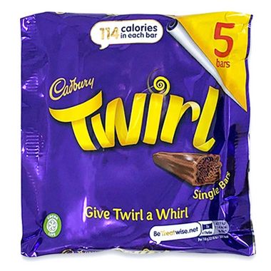 Cadbury Twirl Chocolate Bar 5 Pack 5x21.5g