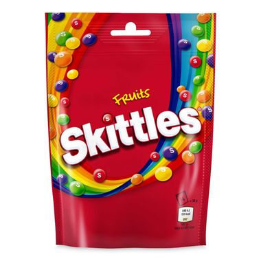 Skittles Vegan Chewy Sweets Fruit Flavoured Pouch Bag 136.0g