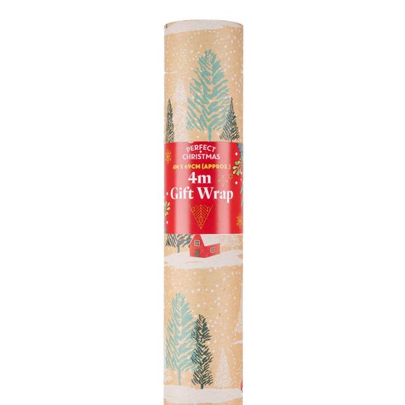 Perfect Christmas Tree Design Gift Wrap 4m ALDI