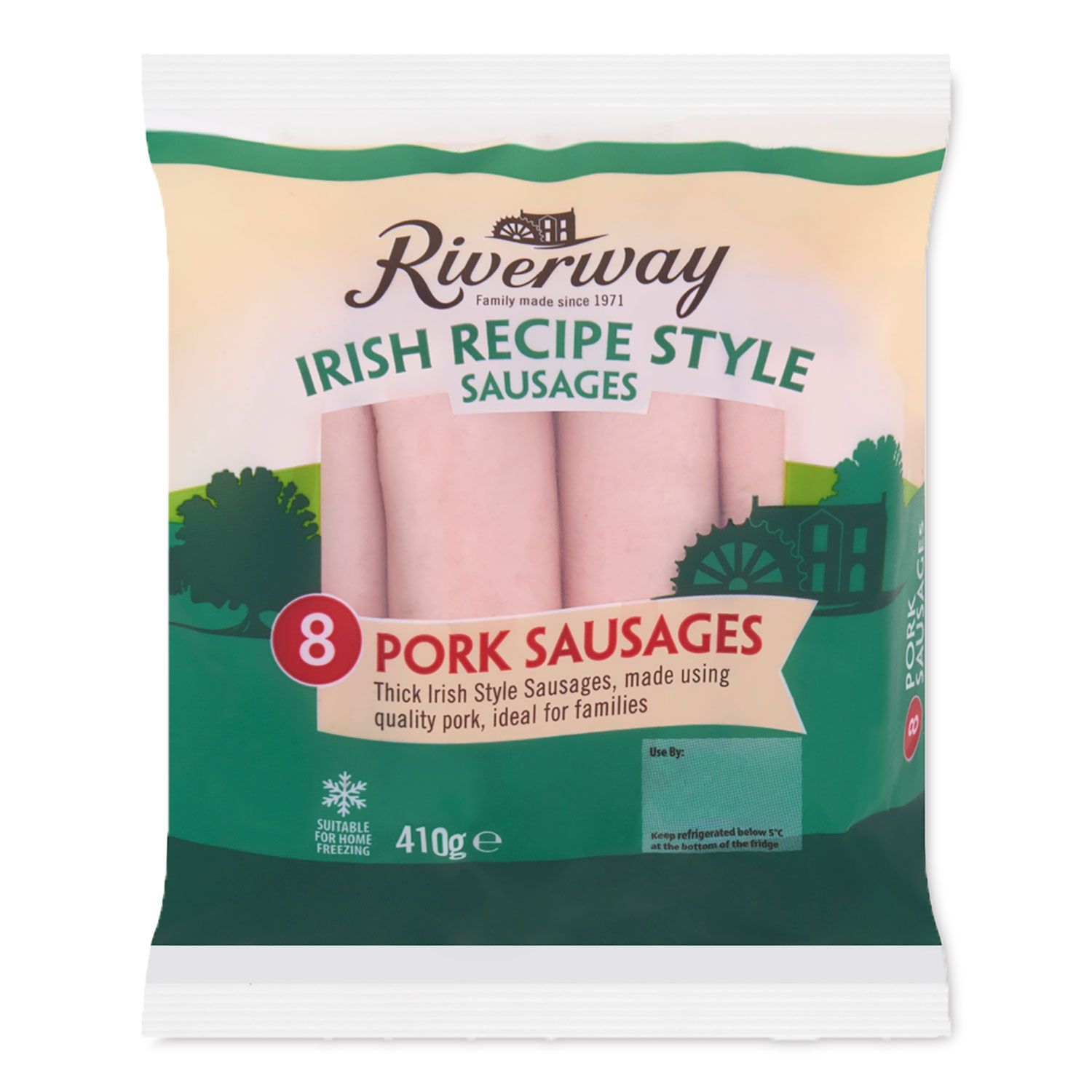 Riverway Irish Recipe Style 8 Pork Sausages 410g | ALDI