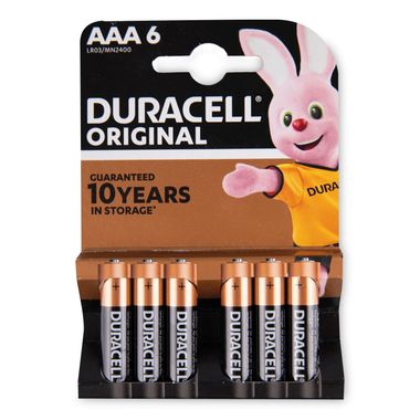 Duracell Original AAA Batteries 6 Pack