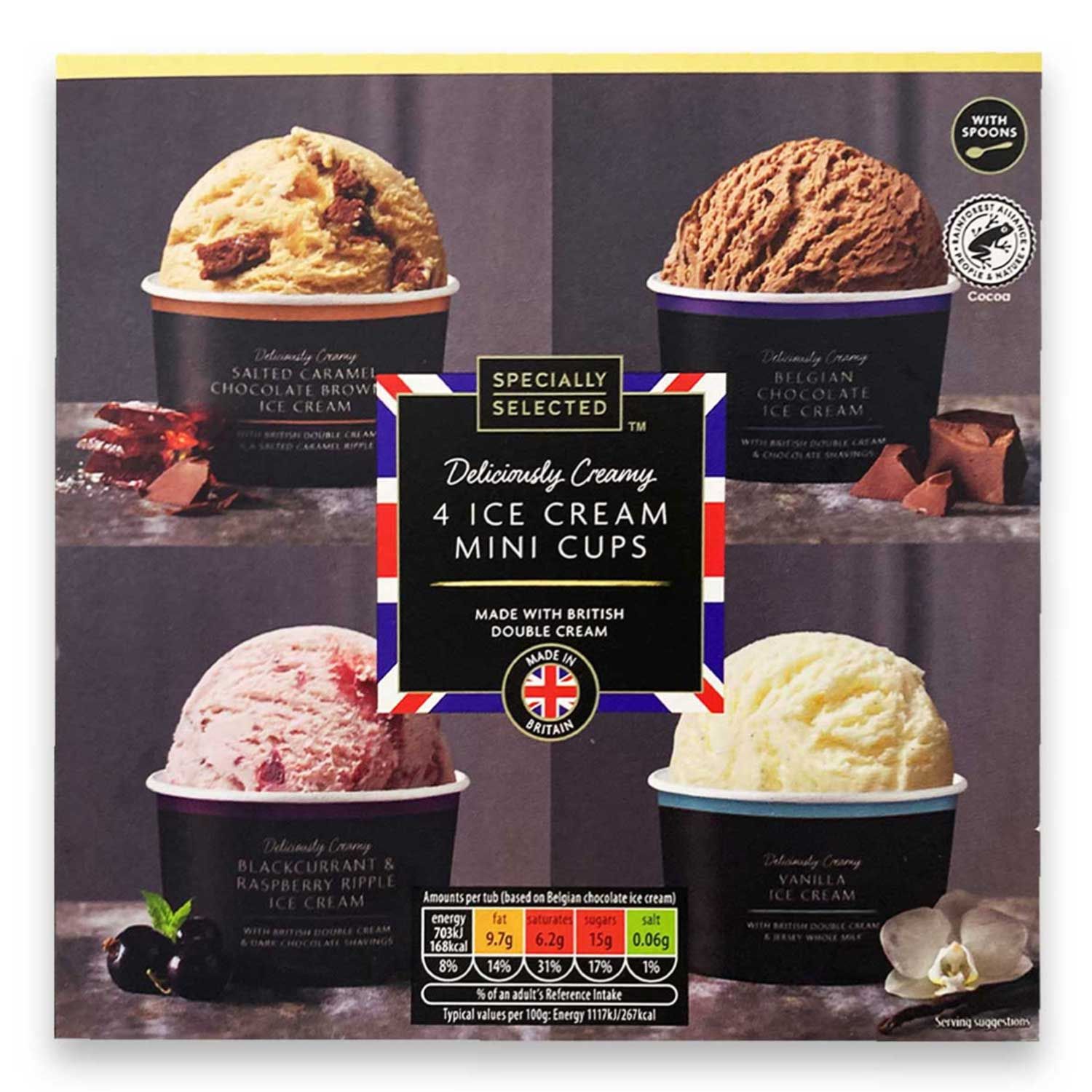 Specially Selected Ice Cream Mini Cups 4x110ml | ALDI