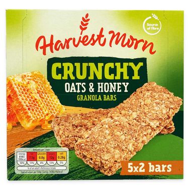 Harvest Morn Crunchy Oats & Honey Granola Bars 5x42g