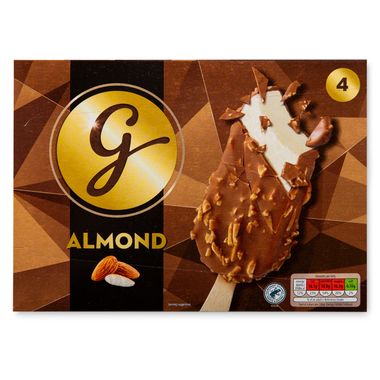 Gianni's Vanilla & Almond Ice Creams 4x100ml