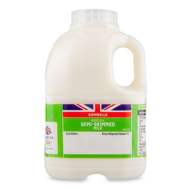 Cowbelle British Semi-skimmed Milk 1 Pint