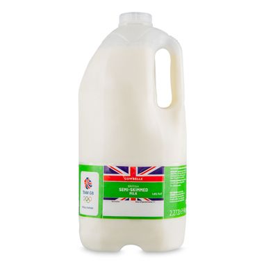 Cowbelle British Semi-skimmed Milk 4 Pints