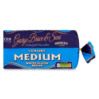 Brace's Medium White Sliced Bread 800g