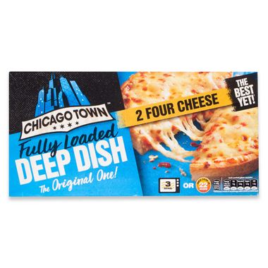 Chicago Town 2 Original Deep Dish Four Cheese Pizza 2 X 148g