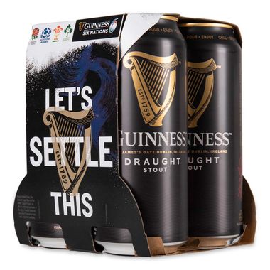 Guinness Draught Stout Beer Can 4x440ml