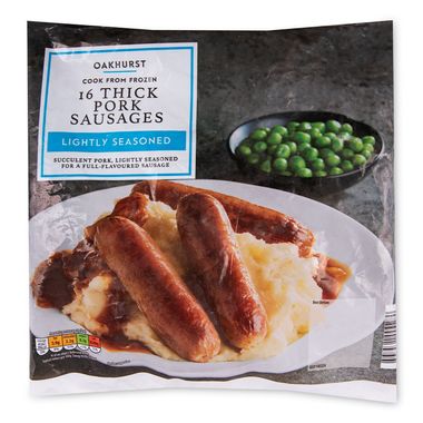 Oakhurst Cook From Frozen Thick Pork Sausages 800g/16 Pack