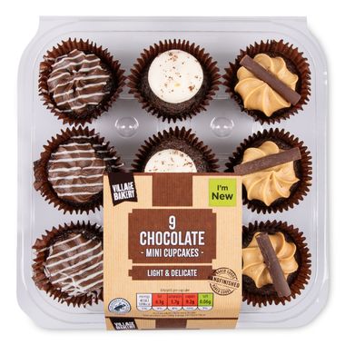 Village Bakery Mini Chocolate Cupcakes 207g/9 Pack