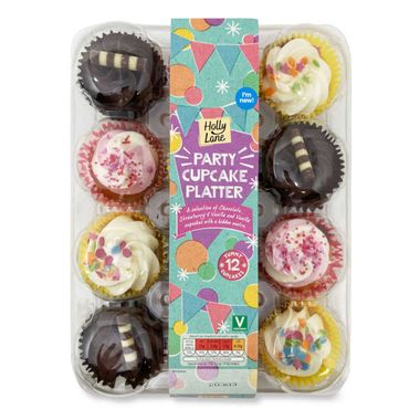 Holly Lane Cupcake Party Platter 636g/12 Pack