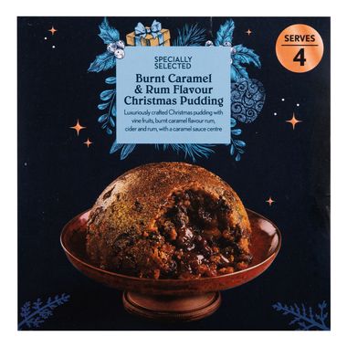 Specially Selected Burnt Caramel & Rum Flavour Christmas Pudding 400g