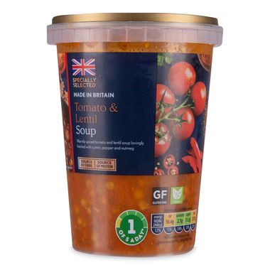 Specially Selected Tomato & Lentil Soup 600g