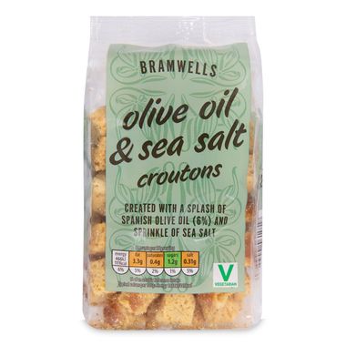 Bramwells Olive Oil & Sea Salt Croutons 100g