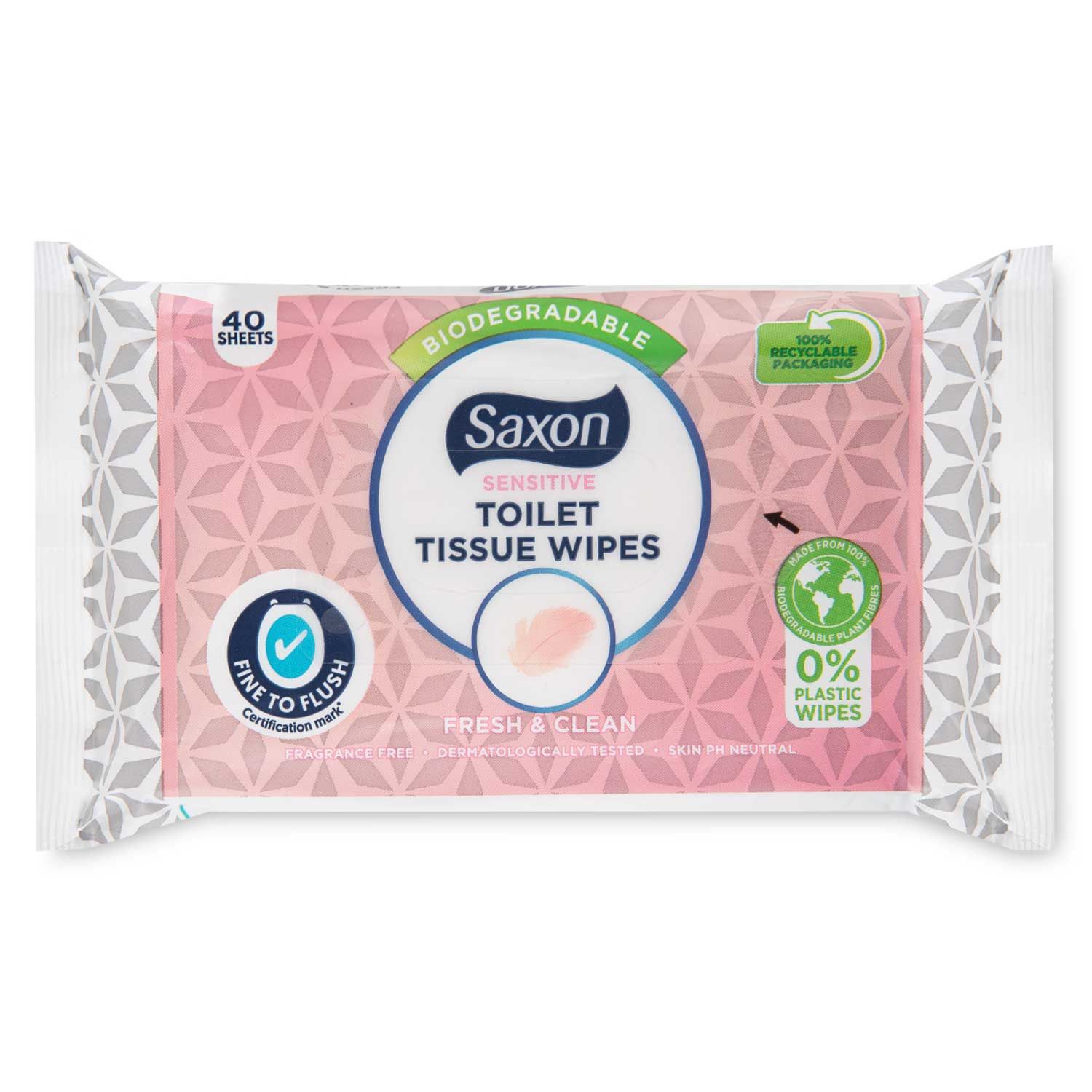 Saxon Sensitive Toilet Tissue Wipes 40 Pack | ALDI