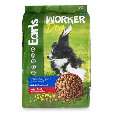 Earls Adult Worker Dog Food With Beef & Vegetables 12kg