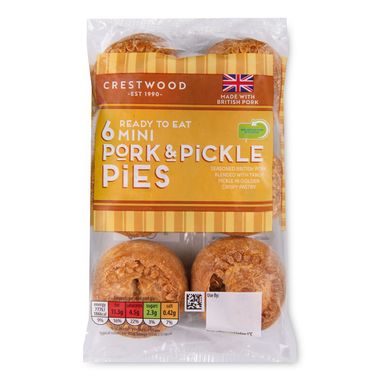 Crestwood Mini Pork & Pickle Pies 300g/6 Pack