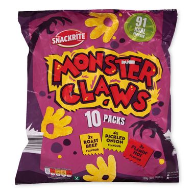 Snackrite Monster Claws Multipack 10x18g