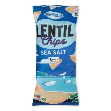 Snackrite Sea Salt Lentil Chips 6x15g