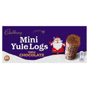 Cadbury 5 Mini Yule Logs Triple Chocolate 5 X Mini Yule Logs