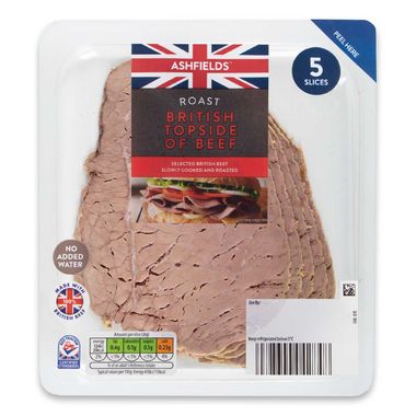 Ashfields Roast British Topside Of Beef 130g