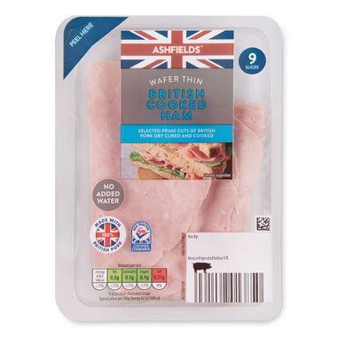 Ashfields Wafer Thin British Cooked Ham 120g