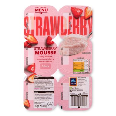 Dessert Menu Strawberry Mousse 6x60g