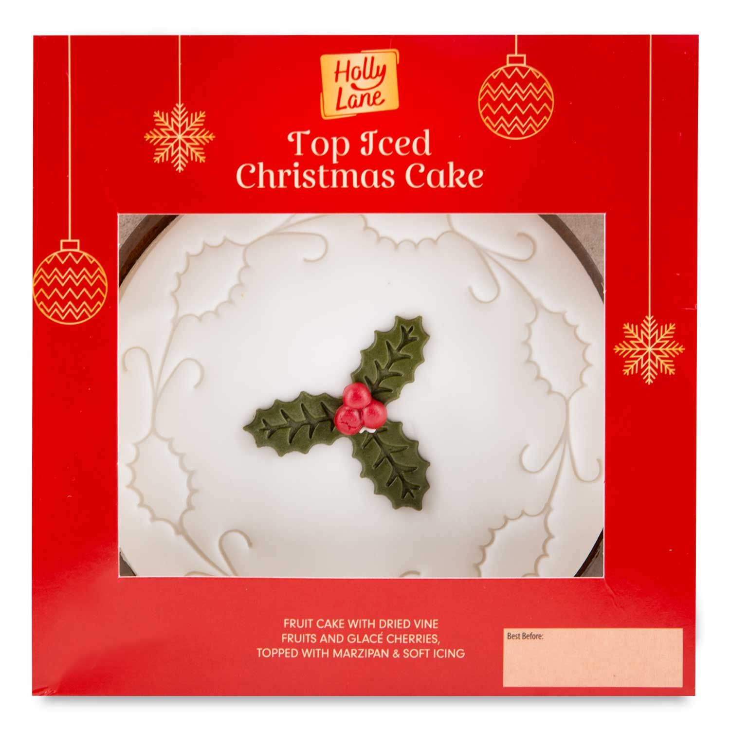 Holly Lane Top Iced Christmas Cake 907g ALDI